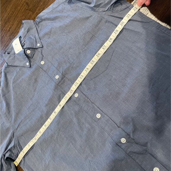 NWT J.Crew Factory Men's L Slim Untucked Flex Casual Shirt Montclair Navy L0461 - Picture 5 of 8